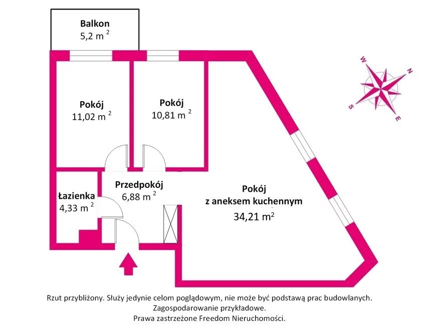 3 pokoje, mieszkanie 67,25 m², parter, oferta nr , 39128/3685/OMS, Wieliszew, Książęca