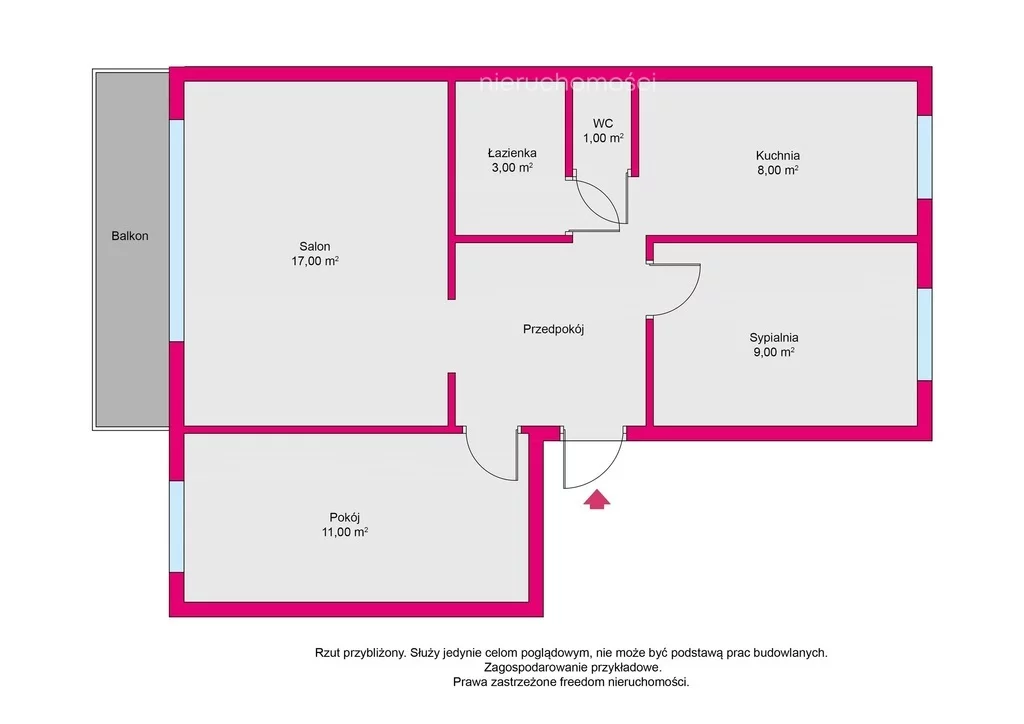 3 pokoje, mieszkanie 53,00 m², piętro 2, oferta nr , 40403/3685/OMS, Legionowo, Leśna