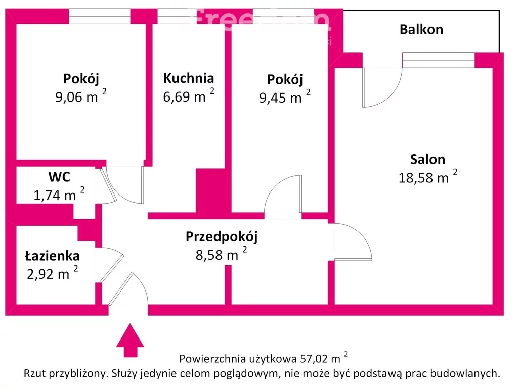 3 pokoje, mieszkanie 57,02 m², piętro 9, oferta nr , 37556/3685/OMS, Gliwice, Mikołaja Kopernika