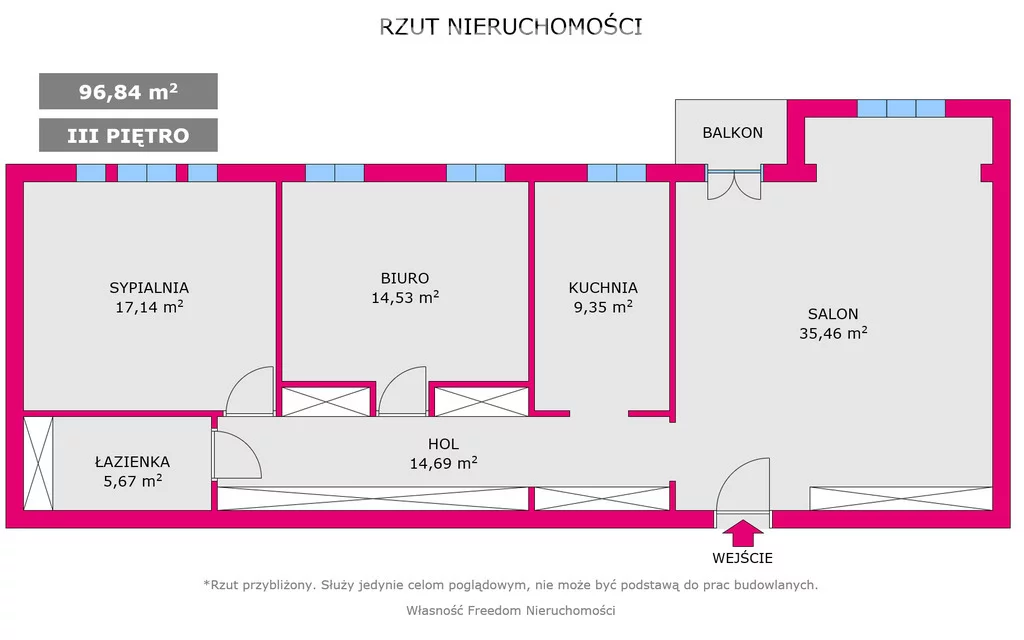 Mieszkanie trzypokojowe 96,84 m², Katowice, Śródmieście, Mikołaja Kopernika, Sprzedaż