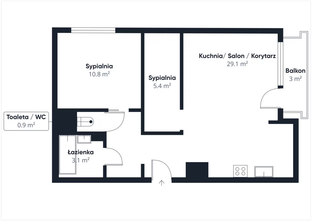3 pokoje, mieszkanie 50,06 m², piętro 7, oferta nr , 40607/3685/OMS, Bielsko-Biała, Morskie Oko