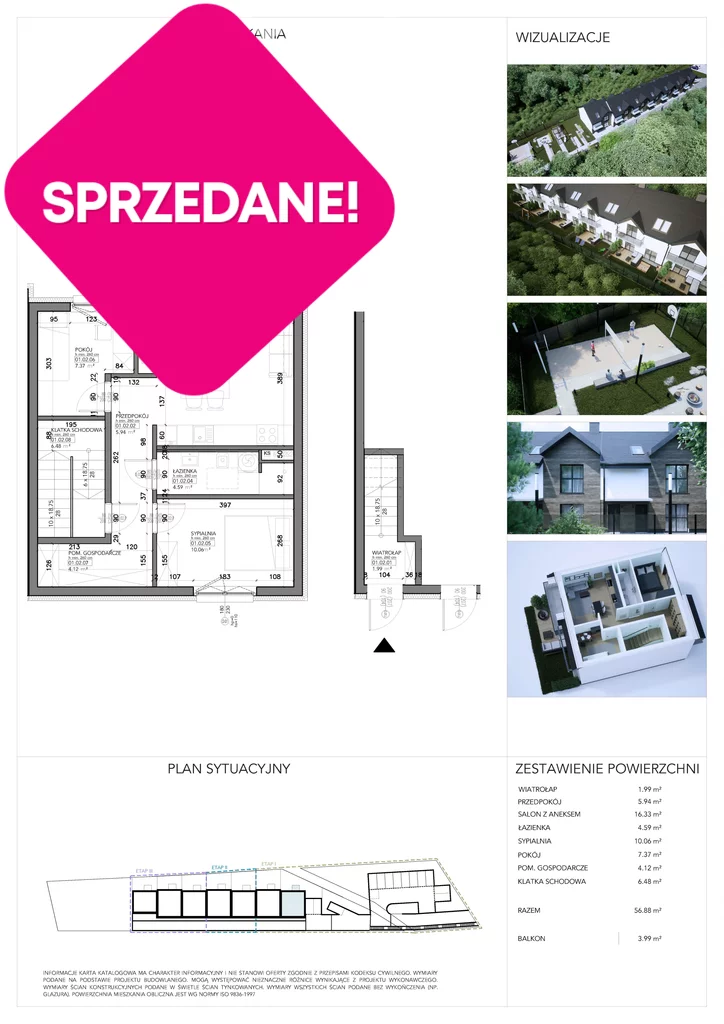 3 pokoje, mieszkanie 53,00 m², piętro 1, oferta nr , 28801/3685/OMS, Bolesławiec, Mostowa