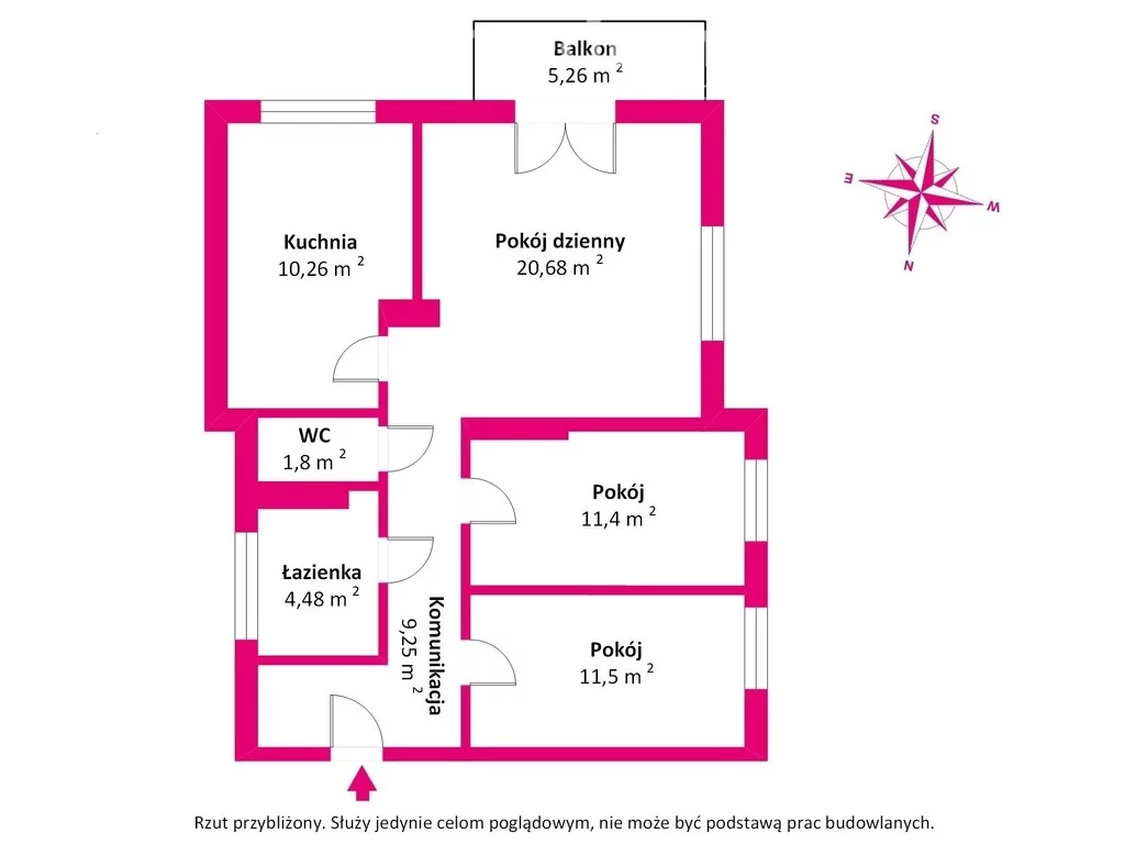 3 pokoje, apartament 75,00 m², piętro 2, oferta nr , 40262/3685/OMS, Marki, Nauczycielska