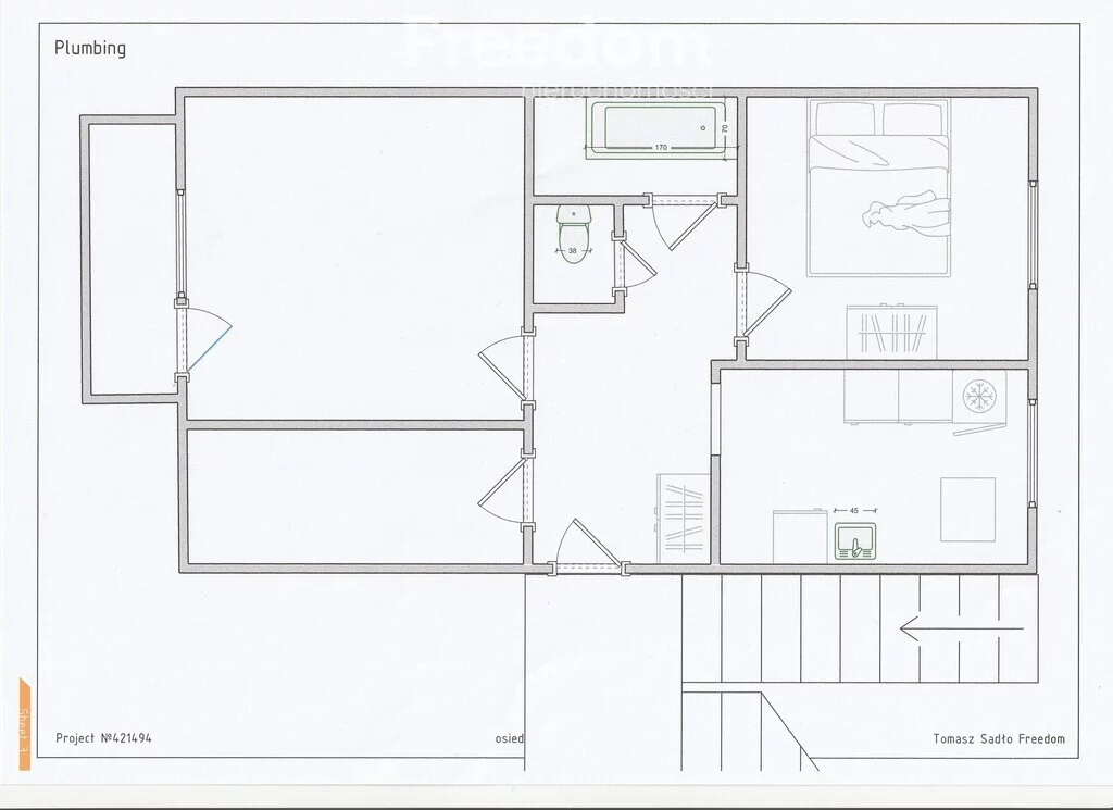 3 pokoje, mieszkanie 61,82 m², piętro 2, oferta nr , 36742/3685/OMS, Ostrowiec Świętokrzyski, os. Ogrody