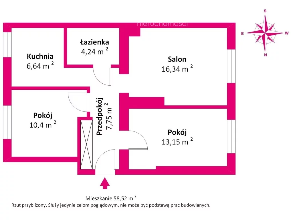 Mieszkanie 58,50 m², parter, oferta nr , 31233/3685/OMS, Ciechanów, Osiedle Ułanów