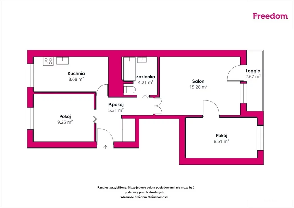 3 pokoje, mieszkanie 51,82 m², piętro 1, oferta nr , 39789/3685/OMS, Wadowice, Osiedle XX-lecia Konstytucji RP