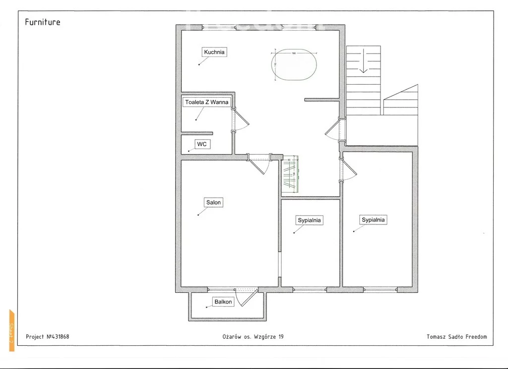 3 pokoje, mieszkanie 64,60 m², piętro 3, oferta nr , 36913/3685/OMS, Ożarów