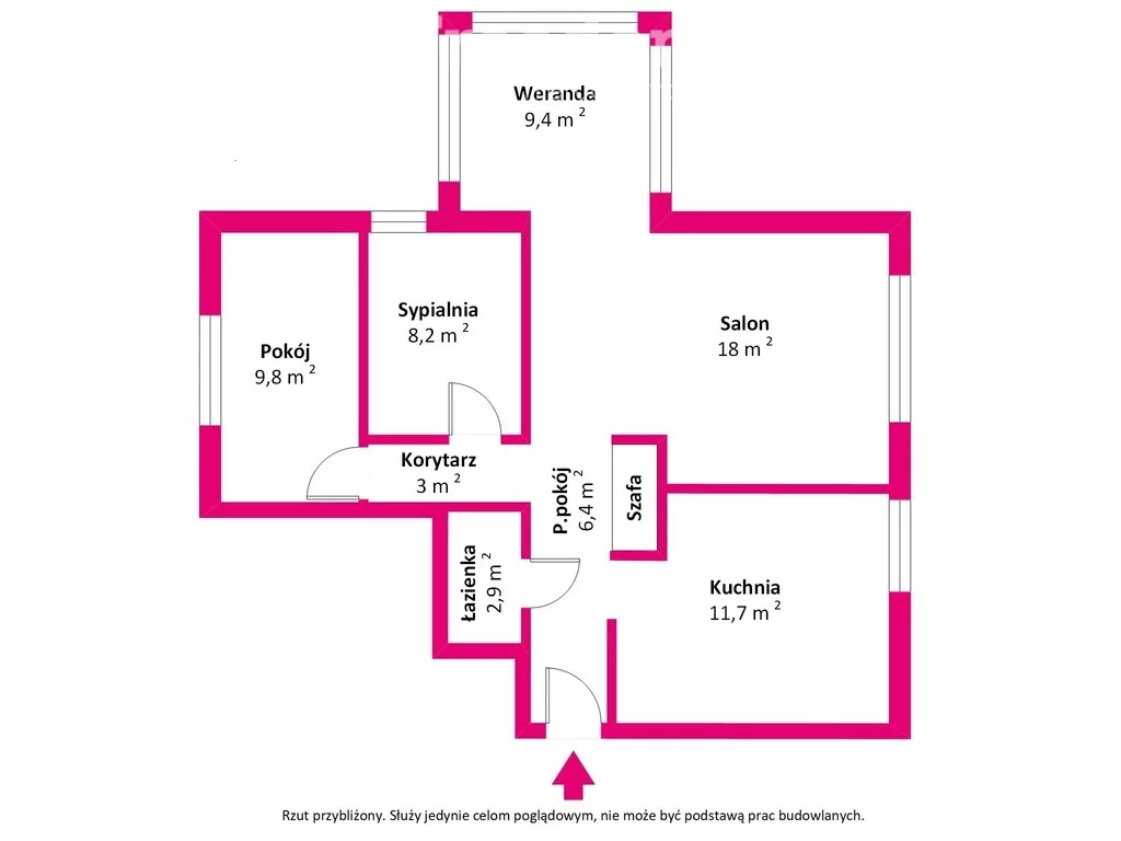 3 pokoje, mieszkanie 71,00 m², piętro 1, oferta nr , 37759/3685/OMS, Sochaczew, Parkowa