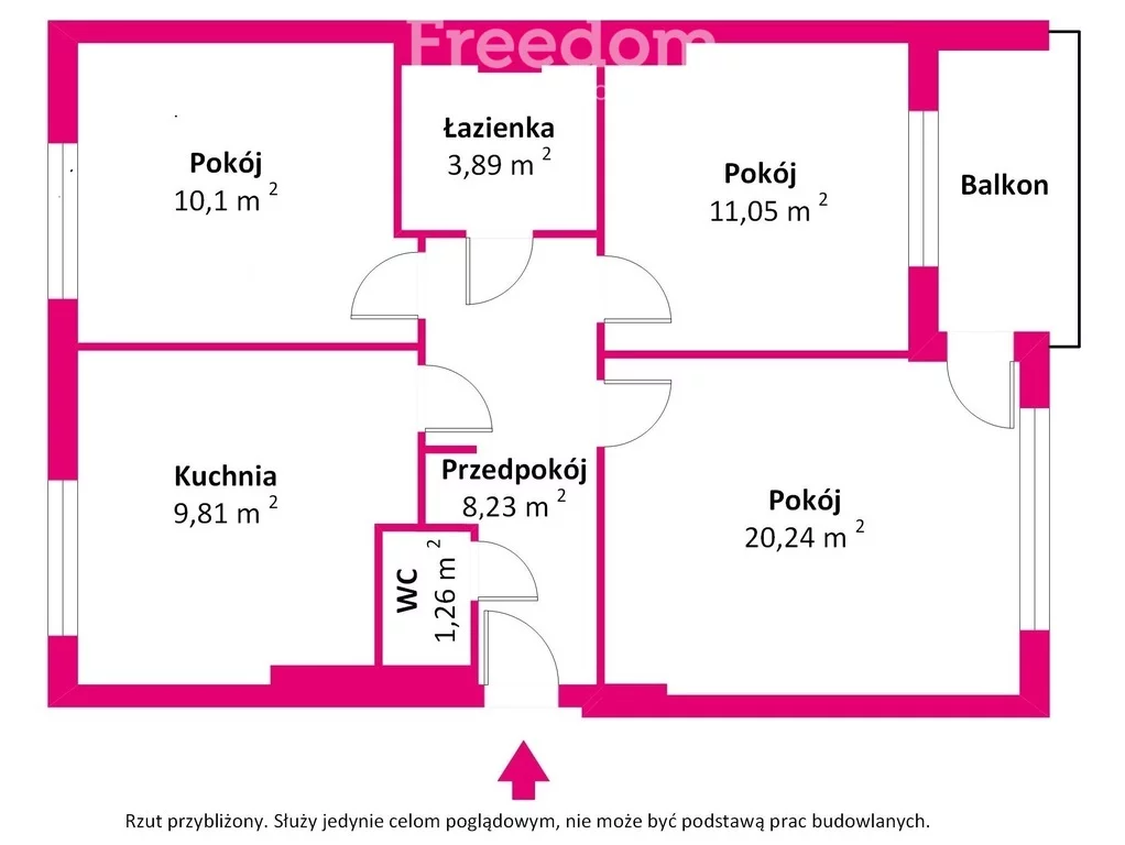 Mieszkanie trzypokojowe 65,00 m², Warszawa, Pasaż Ursynowski, Sprzedaż