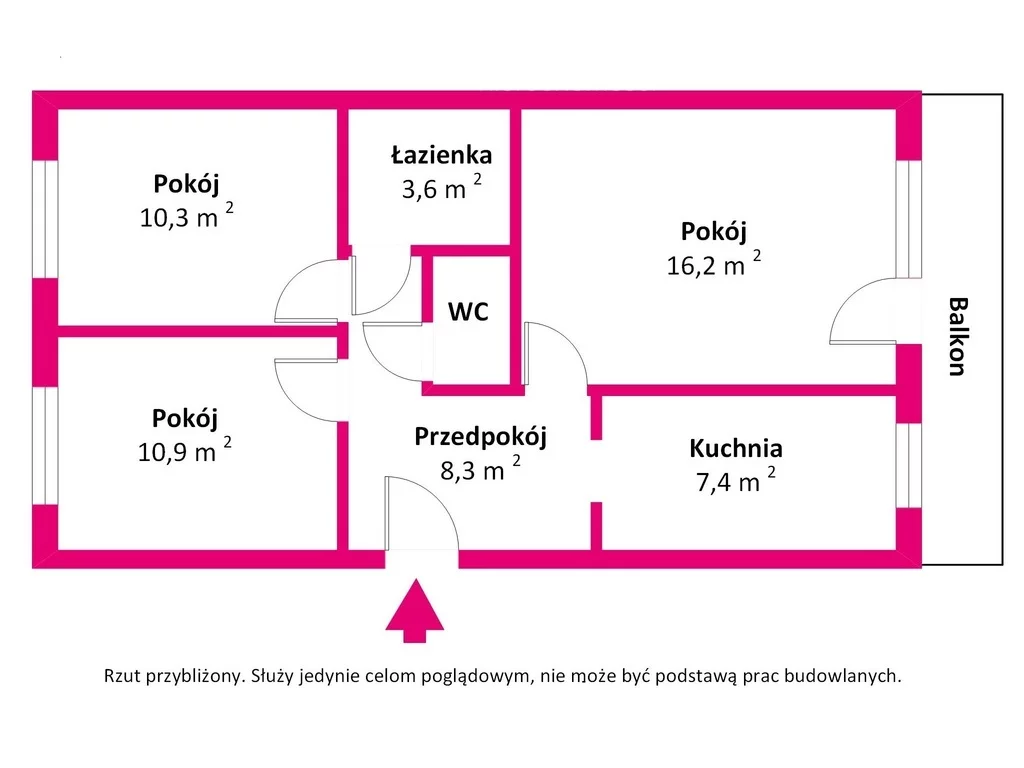 3 pokoje, mieszkanie 58,40 m², piętro 3, oferta nr , 38723/3685/OMS, Biała Podlaska, Piaskowa