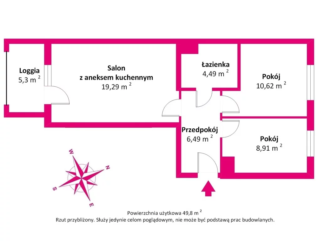 3 pokoje, mieszkanie 49,80 m², piętro 7, oferta nr , 40427/3685/OMS, Olsztyn, Poprzeczna