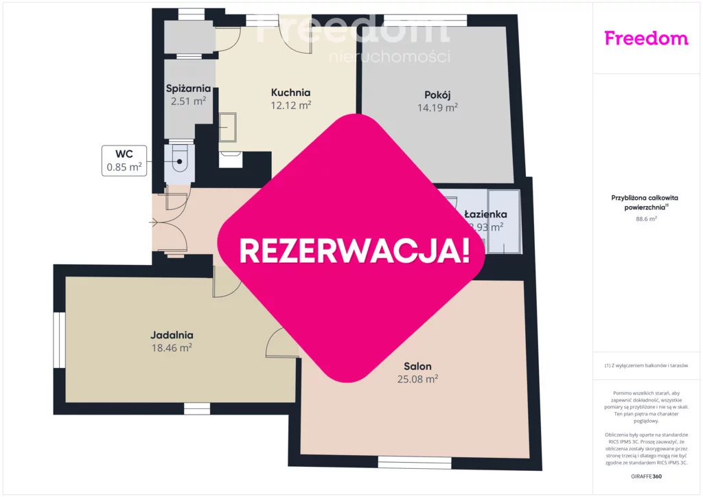 3 pokoje, mieszkanie 88,60 m², piętro 1, oferta nr , 38029/3685/OMS, Tarnów, Powstańców Warszawy