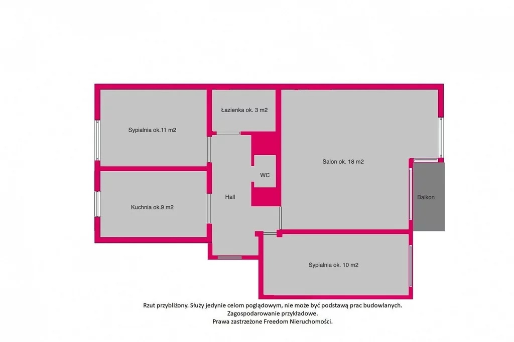 3 pokoje, mieszkanie 63,50 m², piętro 2, oferta nr , 40717/3685/OMS, Serock, Pułtuska