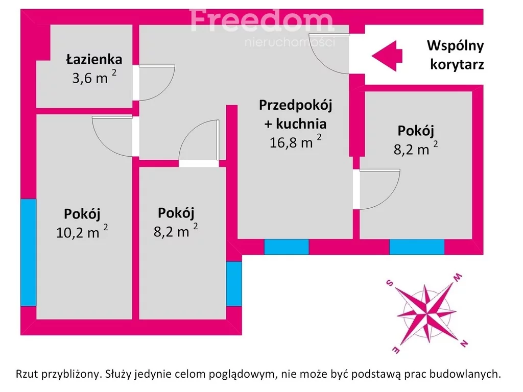 Apartament na sprzedaż, 48,76 m², 3 pokoje, piętro 1, oferta nr 33161/3685/OMS