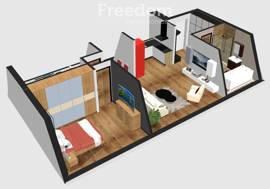 3 pokoje, mieszkanie 53,40 m², piętro 3, oferta nr , 31580/3685/OMS, Brzeg, Szpitalna