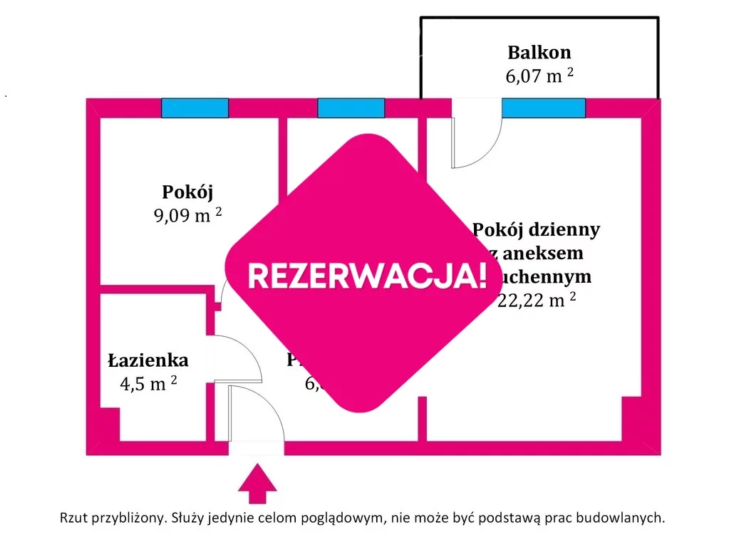 3 pokoje, mieszkanie 51,24 m², parter, oferta nr , 38539/3685/OMS, Toruń, Stawki, Szuwarów