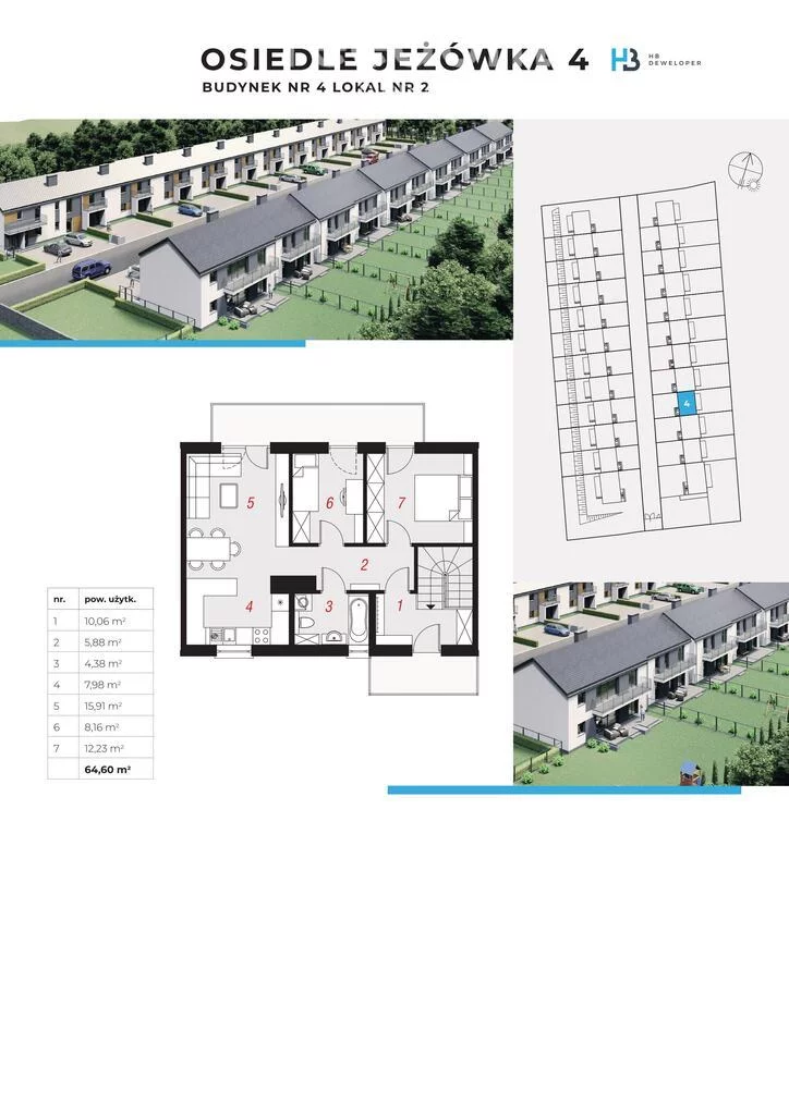 3 pokoje, mieszkanie 64,60 m², piętro 1, oferta nr , 37224/3685/OMS, Jeżów Sudecki, Szybowcowa