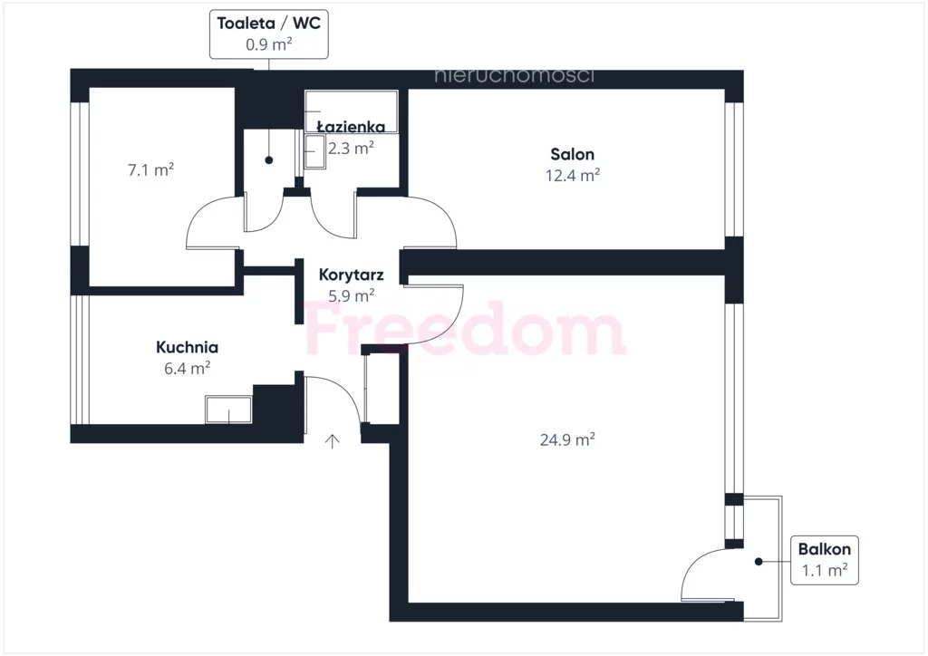 3 pokoje, mieszkanie 60,60 m², piętro 5, oferta nr , 39700/3685/OMS, Olsztyn, Podgrodzie, ks. Wacława Osińskiego