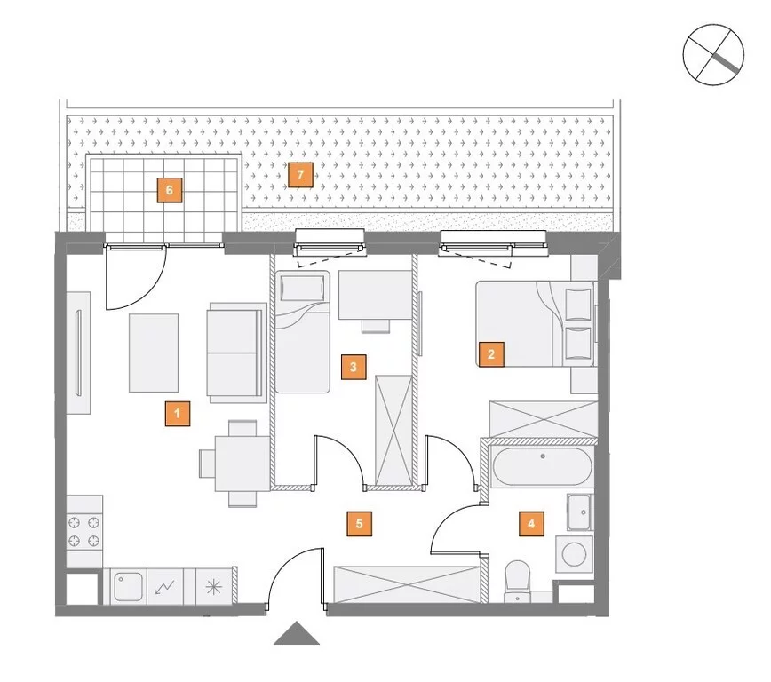 Mieszkanie na sprzedaż, 46,80 m², 3 pokoje, parter, oferta nr 34145/3685/OMS