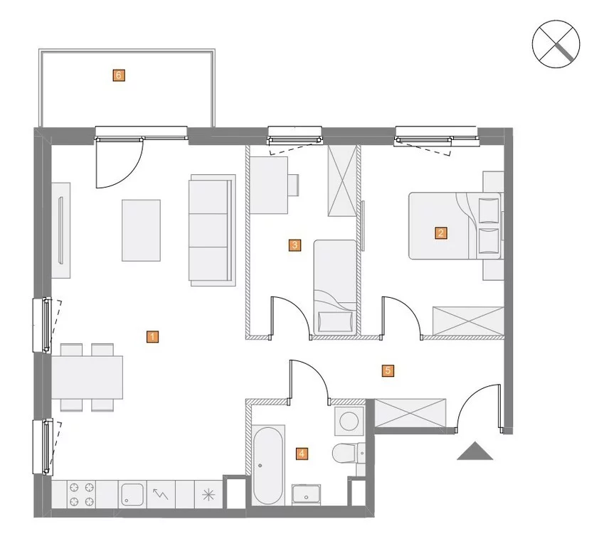 3 pokoje, mieszkanie 64,23 m², piętro 1, oferta nr , 34150/3685/OMS, Warszawa, Mokotów, Mokotów