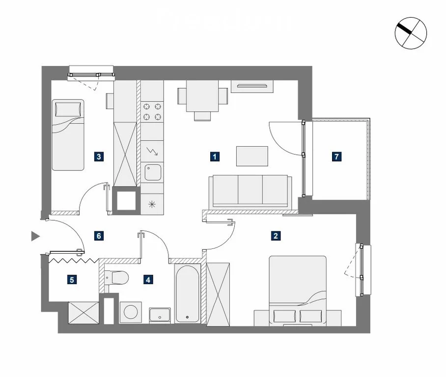 3 pokoje, mieszkanie 50,78 m², piętro 4, oferta nr , 33694/3685/OMS, Warszawa, Mokotów, Mokotów