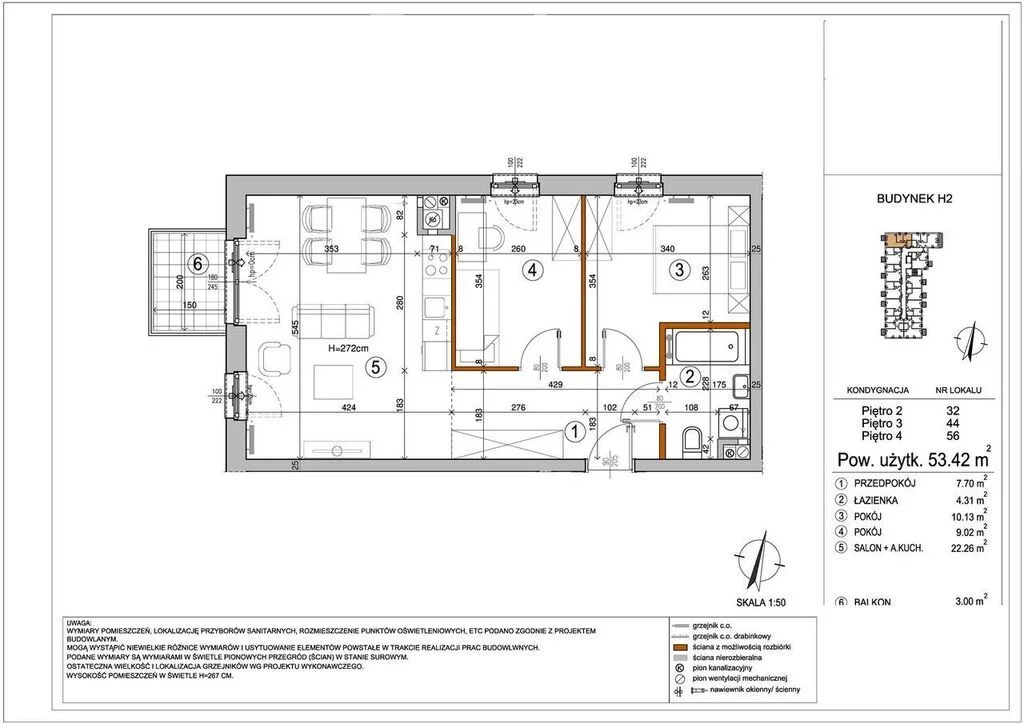 3 pokoje, mieszkanie 53,42 m², piętro 2, oferta nr , 33577/3685/OMS, Warszawa, Rembertów, Rembertów