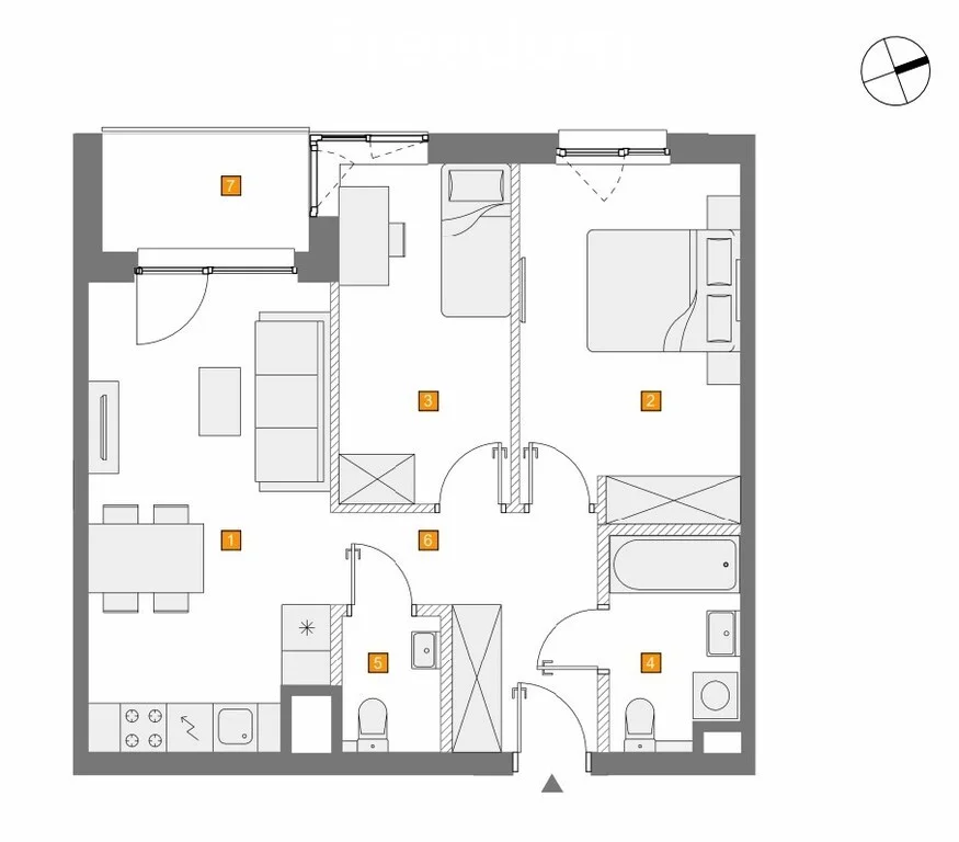 3 pokoje, mieszkanie 57,26 m², piętro 1, oferta nr , 34016/3685/OMS, Warszawa, Włochy, Włochy