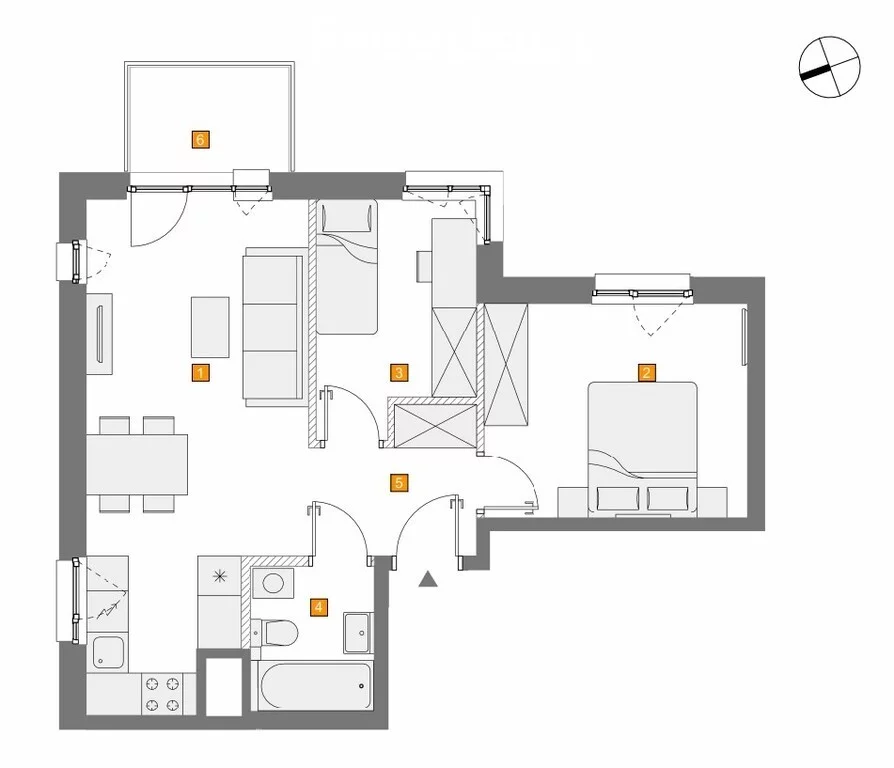 3 pokoje, mieszkanie 50,59 m², piętro 1, oferta nr , 34022/3685/OMS, Warszawa, Włochy, Włochy