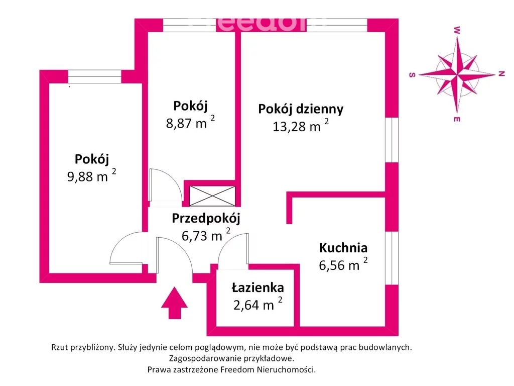 3 pokoje, mieszkanie 47,96 m², piętro 2, oferta nr , 39441/3685/OMS, Legionowo, Warszawska