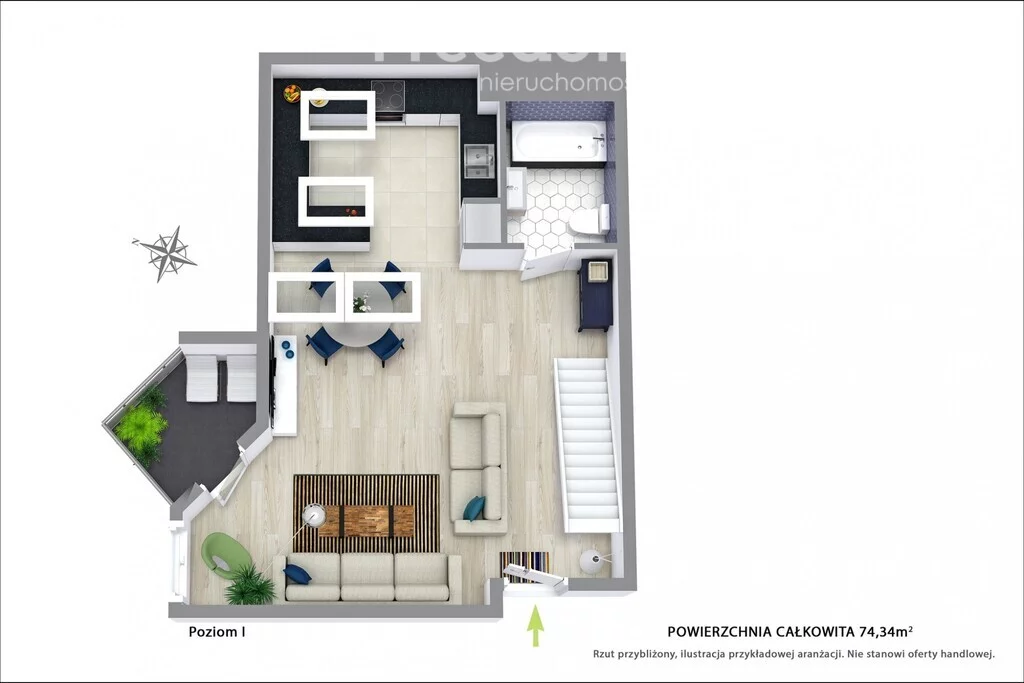 3 pokoje, apartament 74,34 m², piętro 3, oferta nr , 39290/3685/OMS, Otwock, Władysława Stanisława Reymonta
