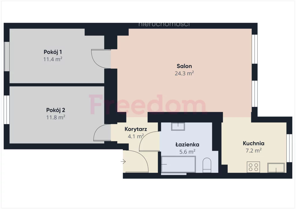 3 pokoje, mieszkanie 63,60 m², parter, oferta nr , 39887/3685/OMS, Olsztyn, Wojciecha Kętrzyńskiego
