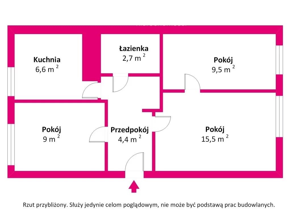 3 pokoje, mieszkanie 48,00 m², piętro 4, oferta nr , 39950/3685/OMS, Zielonka, Wolności
