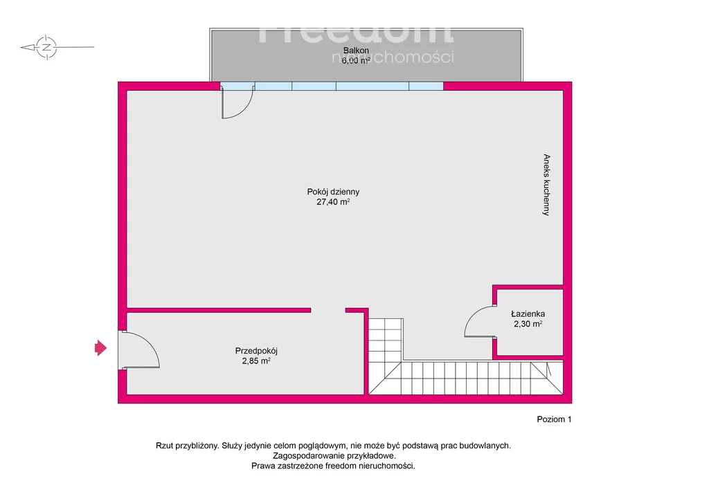 3 pokoje, mieszkanie 72,40 m², piętro 3, oferta nr , 22508/3685/OMS, Kołobrzeg, Zapleczna