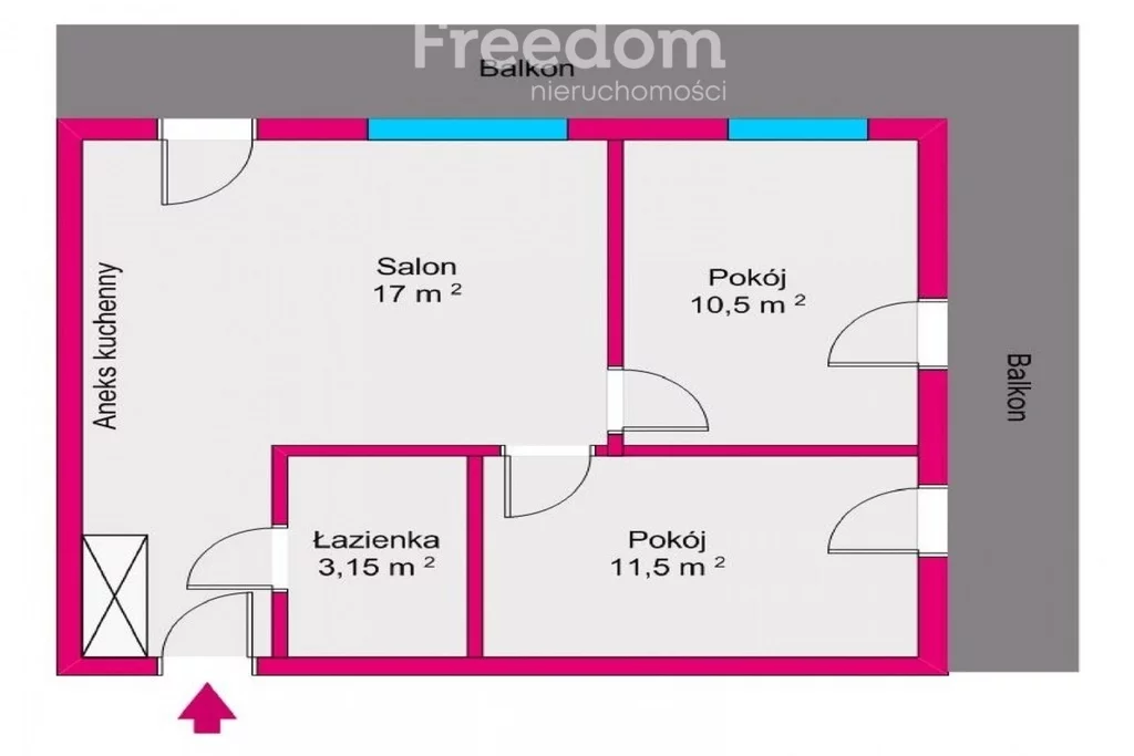 3 pokoje, mieszkanie 52,00 m², piętro 15, oferta nr , 7057/3685/OMW, Rzeszów, Witolda