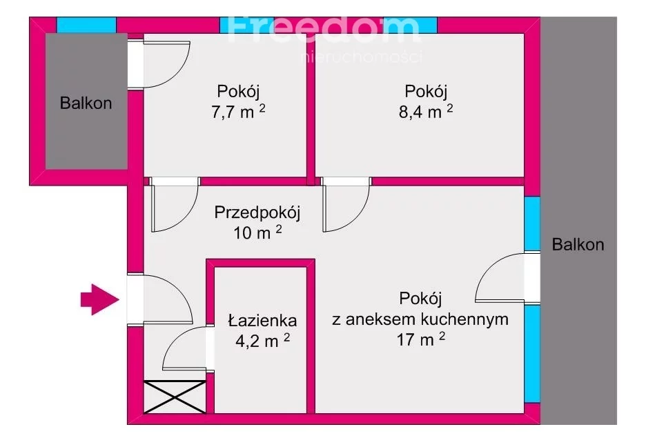3 pokoje, mieszkanie 45,00 m², piętro 15, oferta nr , 7058/3685/OMW, Rzeszów, Witolda