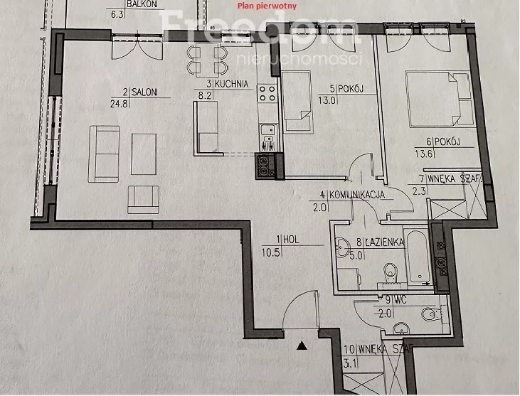 4 pokoje, mieszkanie 85,46 m², piętro 1, oferta nr , 38451/3685/OMS, Warszawa, Wilanów, Wilanów, Adama Branickiego