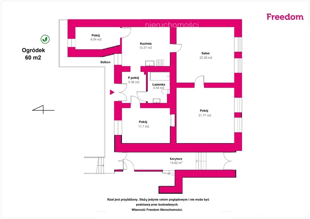 4 pokoje, mieszkanie 81,85 m², parter, oferta nr , 36612/3685/OMS, Wadowice, Barska