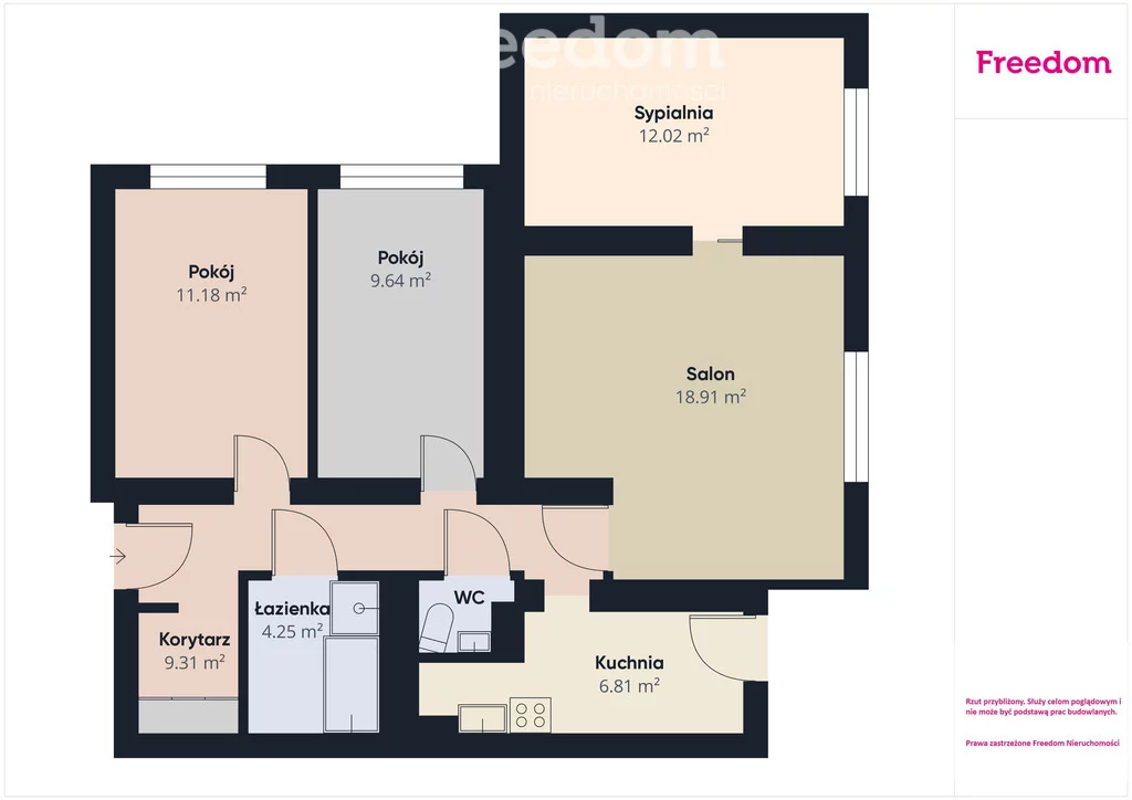 4 pokoje, mieszkanie 74,90 m², piętro 3, oferta nr , 39444/3685/OMS, Tarnów, Ignacego Paderewskiego