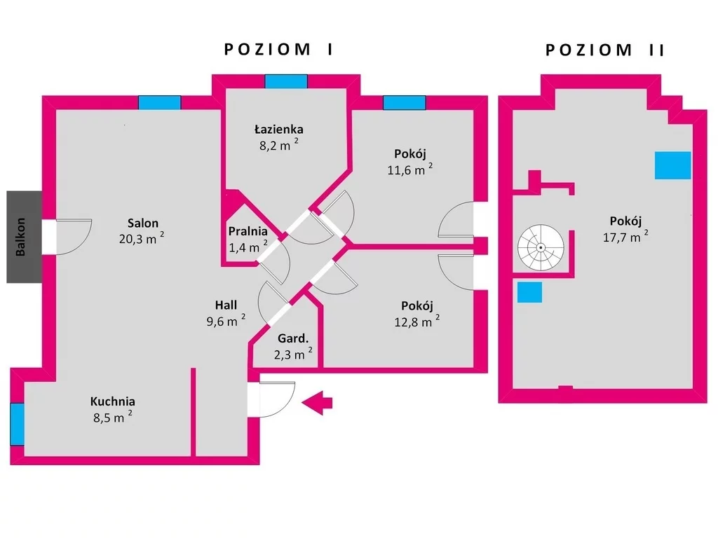 4 pokoje, mieszkanie 92,40 m², piętro 2, oferta nr , 38240/3685/OMS, Rzeszów, Marcina Filipa