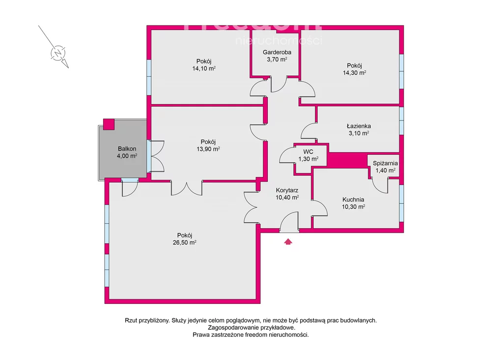4 pokoje, mieszkanie 104,60 m², piętro 2, oferta nr , 40540/3685/OMS, Warszawa, Ursynów, Ursynów, Nowoursynowska