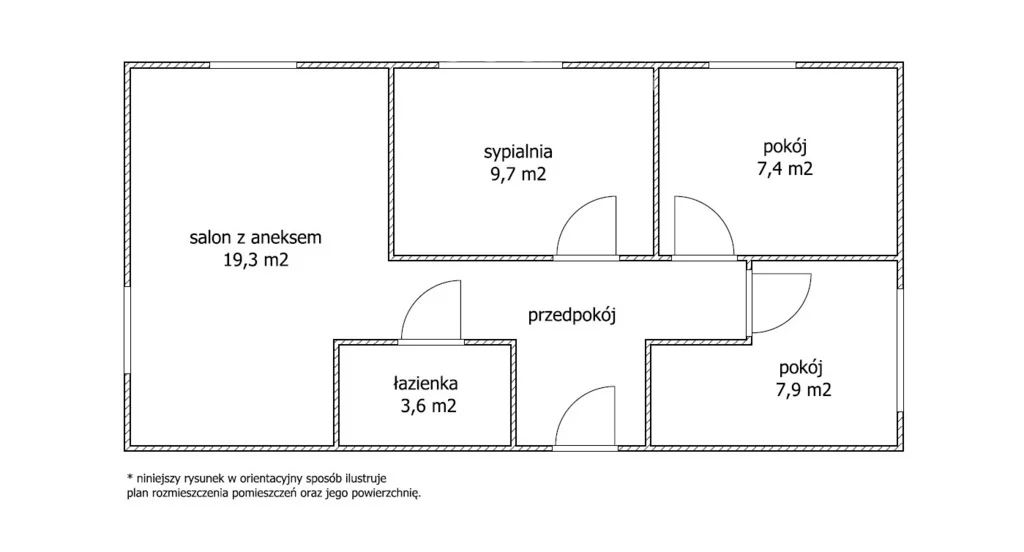 4 pokoje, mieszkanie 54,86 m², piętro 1, oferta nr , 36923/3685/OMS, Iława, Obrońców Westerplatte