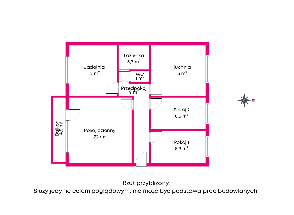 4 pokoje, mieszkanie 80,30 m², piętro 2, oferta nr , 40111/3685/OMS, Konin, Okólna