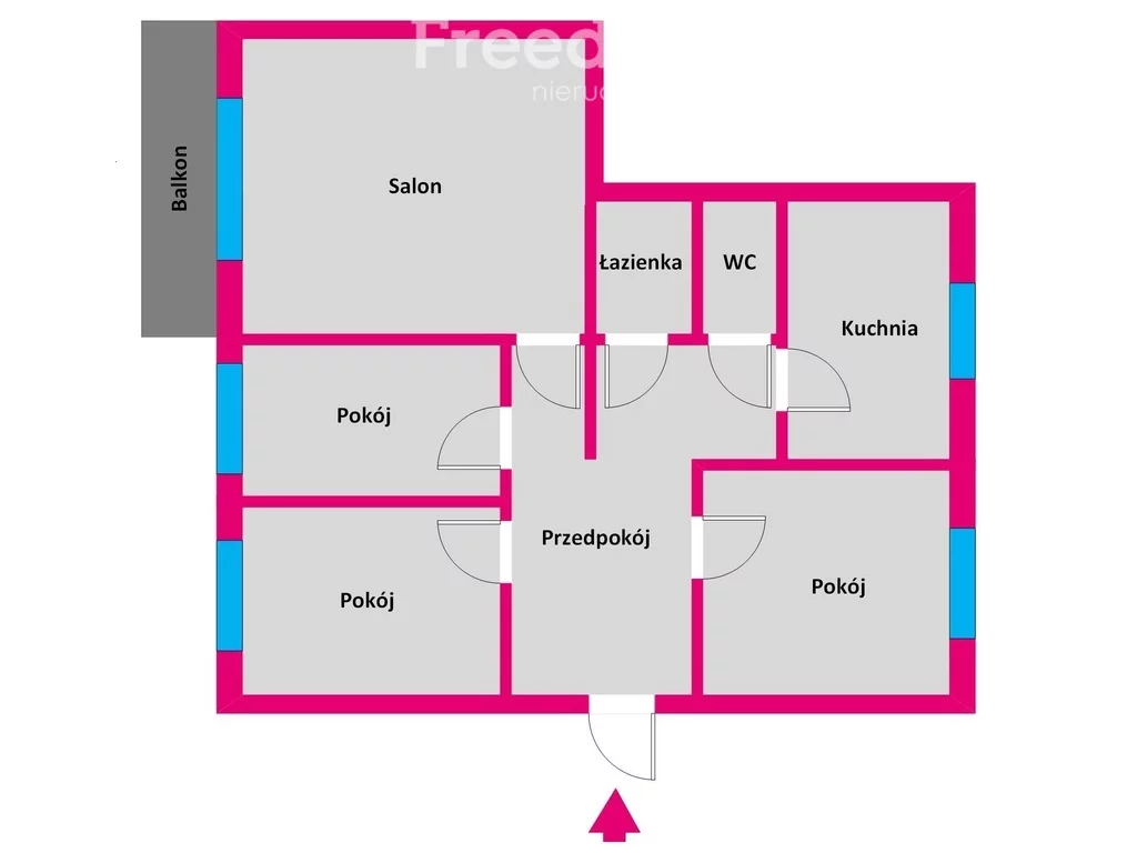 4 pokoje, mieszkanie 77,14 m², piętro 4, oferta nr , 37324/3685/OMS, Rzeszów, Nowe Miasto, Podwisłocze