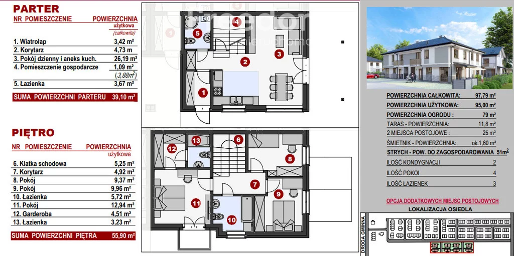 Mieszkanie czteropokojowe 95,00 m², Porosły, Sprzedaż