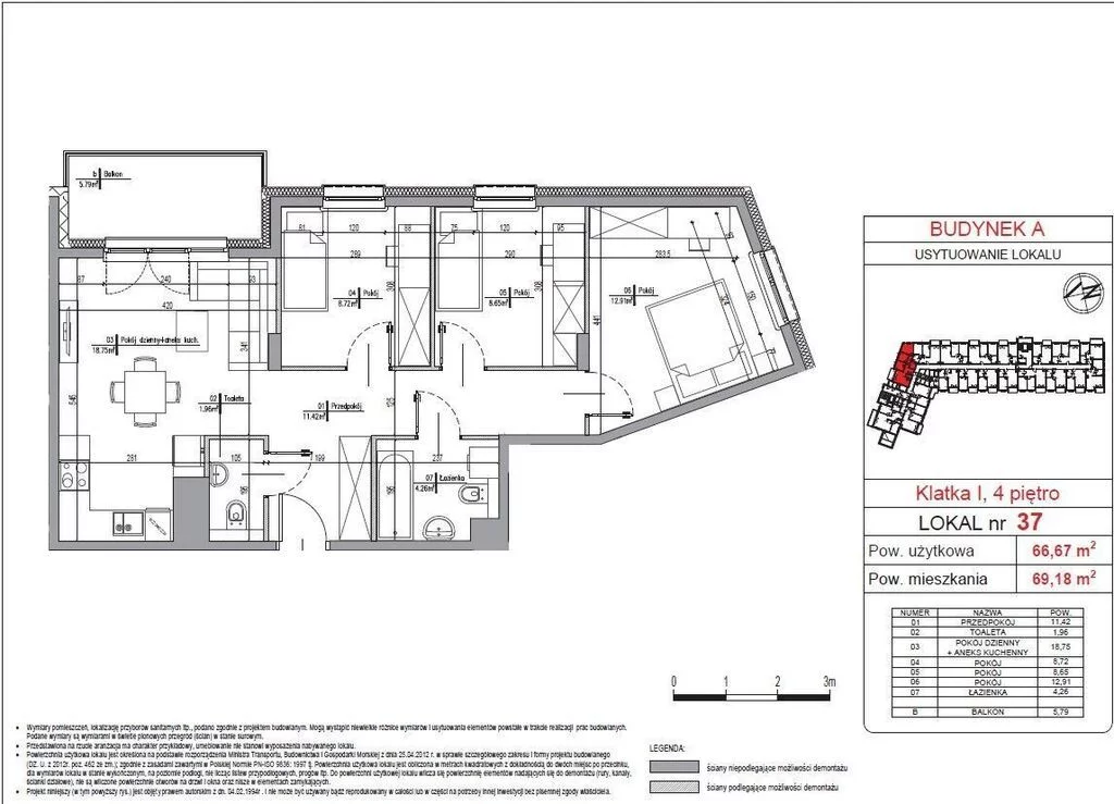 4 pokoje, mieszkanie 66,67 m², piętro 4, oferta nr , 37639/3685/OMS, Radzymin