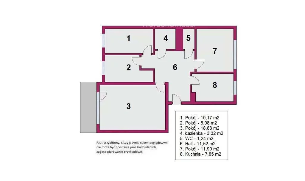 4 pokoje, mieszkanie 74,23 m², piętro 4, oferta nr , 39020/3685/OMS, Łódź, Górna, Górna, Stanisława Przybyszewskiego