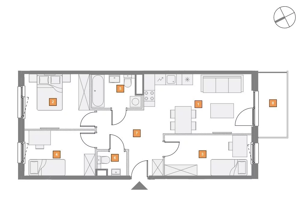 4 pokoje, mieszkanie 66,17 m², piętro 5, oferta nr , 34141/3685/OMS, Warszawa, Mokotów, Mokotów