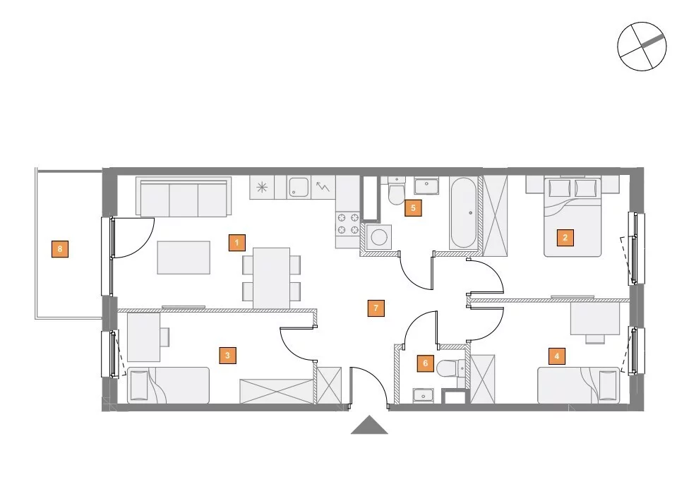 4 pokoje, mieszkanie 66,17 m², piętro 4, oferta nr , 34133/3685/OMS, Warszawa, Mokotów, Mokotów