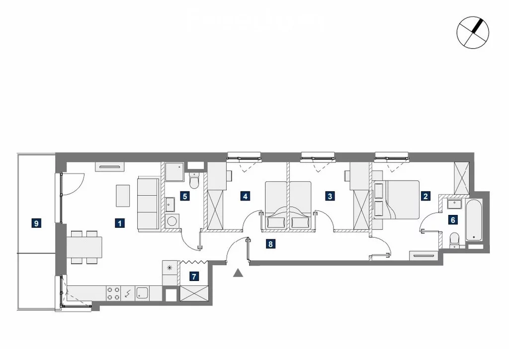 4 pokoje, mieszkanie 77,24 m², piętro 4, oferta nr , 33698/3685/OMS, Warszawa, Mokotów, Mokotów