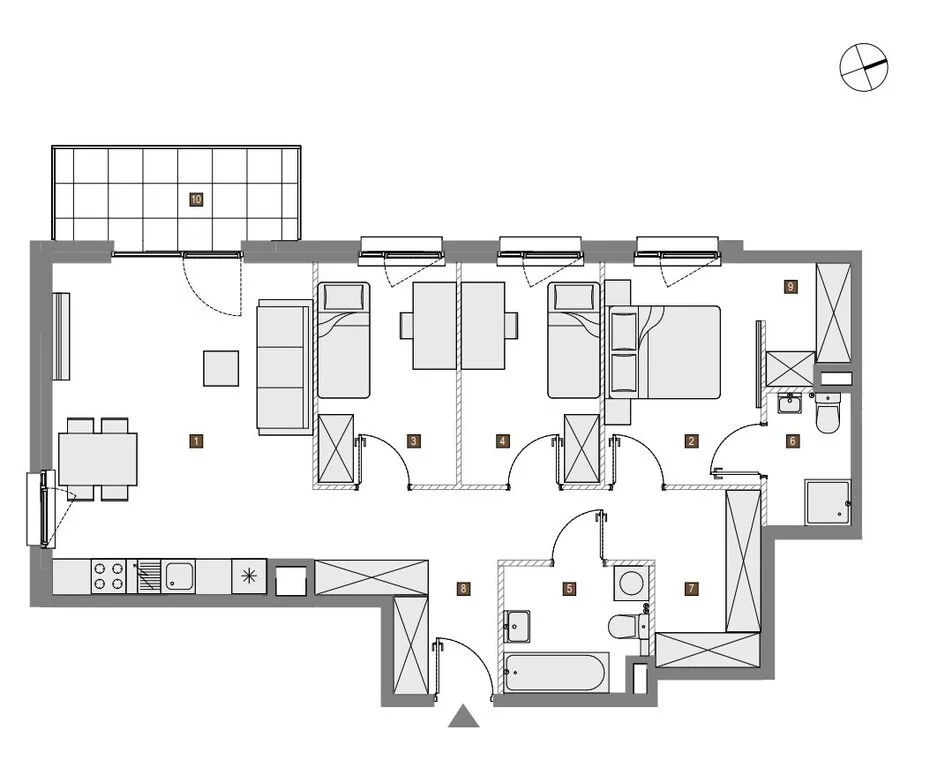 4 pokoje, mieszkanie 83,60 m², piętro 3, oferta nr , 36664/3685/OMS, Warszawa, Targówek, Targówek